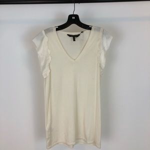 BCBG off white knit top